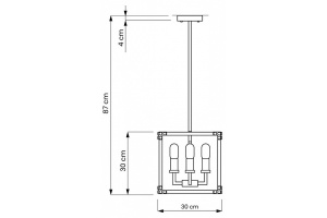 Люстра на штанге LUMINA DECO Waldorf LDP 1140-4 BK+MD - 3