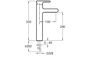 Смеситель Jacob Delafon Singulier E10861-CP для раковины - 3