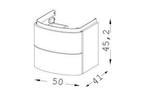 Тумба под раковину Jacob Delafon  50 см (EB1102-V13) - 3