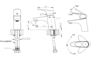 Смеситель Bravat Drop-D F148162C-1 для раковины с гигиеническим душем - 2