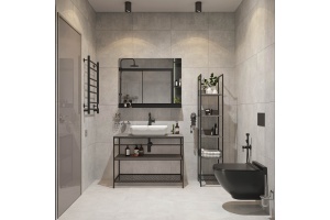 Мебель для ванной STWORKI Нюборг 100, в стиле лофт (комплект, гарнитур)