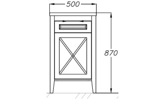 Комод Opadiris Палермо 50 белый матовый - 3