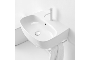 Kerasan Nolita Раковина подвесная/накладная 60х45 см, с 1 отв под смеситель, цвет белый глянцевый - 2