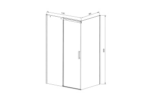 Душевой уголок Vincea Dice 110х90 профиль хром стекло прозрачное - 3