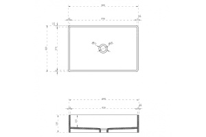 Накладная раковина Abber Kristall 60 синяя - 2