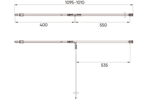 Душевая дверь Veconi Vianno 100, хром (VN73-100-01-C4) - 2