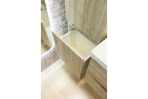 TECHNO Шкаф подвесной, фасады асимметричные, Дуб мелфорд 400x300x1600, AM-Techno-1600-AC-SO-LW823-R - 3