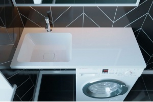 Раковина над стиральной машиной Stella Polar Kamilla 110 левая белый - 2