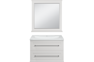 Мебель для ванной Misty Марта 80 подвесная, белая глянцевая