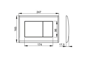 Кнопка смыва AlcaPlast  золото (M275) - 2