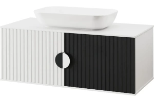 Тумба под раковину Brevita Richard 105 черно-белый (RICH-06105-24-01) - 2