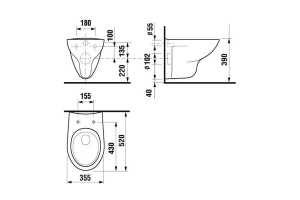 Крышка-сиденье Roca Mateo ZRU9302822 с микролифтом, петли хром - 2