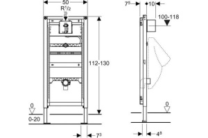 Система инсталляции для писсуаров Geberit Duofix 111.686.00.1 - 2