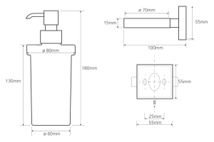 Дозатор для жидкого мыла Bemeta Beta (132109017) - 2