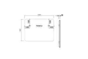 Зеркало Vincea 120х80 c подсветкой - 2