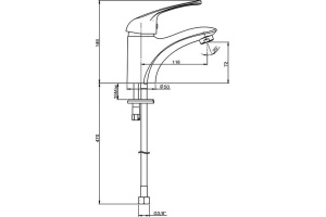 Смеситель для раковины Paini Trento TRCR205LMKM - 2
