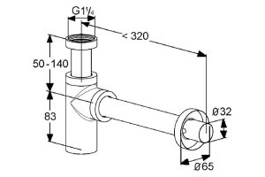 Сифон для раковины Kludi 1002005-00 - 2