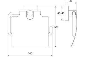 Держатель для туалетной бумаги с крышкой, латунь, Edifice, IDDIS, EDISBC0i43 - 2
