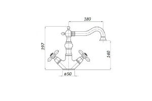Смеситель для раковины Magliezza Bianco хром (50117-cr) - 2
