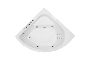 Ванна акриловая Royal Bath Rojo Comfort 150x150 с гидромассажем белый