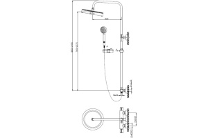 Душевая стойка BelBagno Uno DOCM ORO - 2