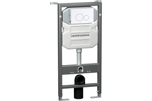 Комплект унитаза с инсталляцией Ceramica Nova Balearica белый с сиденьем микролифт и кнопкой белой матовой - 3