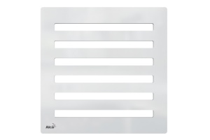 Дизайновая решетка 102×102×5 латунь – хром, MPV003