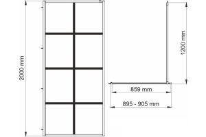 Душевая перегородка Wasserkraft Glan 66W39 - 3