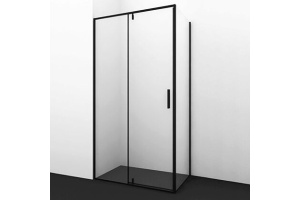 Душевой уголок Wasserkraft Elbe 120x100 профиль черный стекло прозрачное