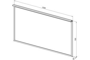 Зеркало Allen Brau Priority 120 с подсветкой серебро матовый - 2
