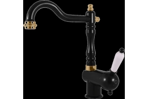 Смеситель для кухни Rav Slezak Labe черный матовый - золото