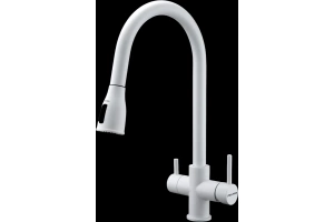 Смеситель для кухни Paulmark Lange белый матовый