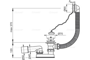 Слив-перелив AlcaPlast A501 - 2