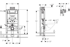Система инсталляции для унитазов Geberit Omega 12 111.030.00.1 - 2