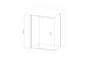 Душевой угол Royal Bath HPVD 100х70 профиль черный стекло прозрачное - 3