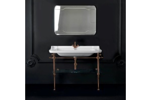 Kerasan Waldorf Металлическая структура для раковины 120см, со стеклянной полочкой, цвет бронза (из 2-х коробок: арт. 920393+920293 и 920401)