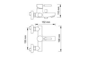 Смеситель Wasserkraft Main 4101 для ванны с душем - 3
