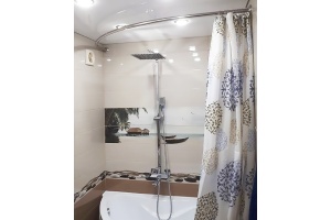 Карниз для ванны 146х146 см Aquatek Калипсо KARN-0000012, хром - 2