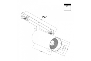 Светильник на штанге Maytoni Focus LED TR032-2-20W4K-S-B - 2