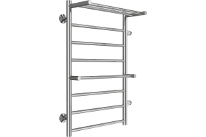 Водяной полотенцесушитель Terminus Анкона П8 500x800 с полкой Хром боковое подключение - 2