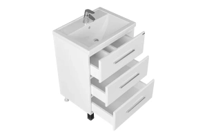 Тумба под раковину напольная Санта Омега 60 белый - 2