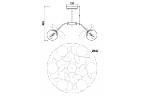 Потолочная люстра Freya Satellite FR5165PL-06S - 2
