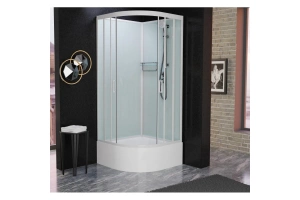 Душевая кабина Frank 100х100 белая стекло прозрачное - 2