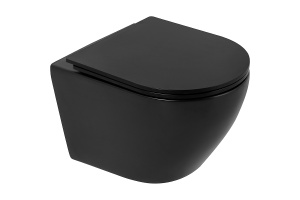 Унитаз подвесной BelBagno Colorato с крышкой, черный матовый
