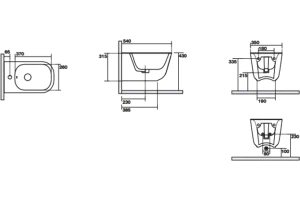 Биде подвесное Kerasan Tribeca Grigio matt (512559) - 3