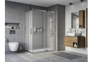 Душевой уголок STWORKI Карлстад DE019RC80140200 140x80 см профиль хром глянец, стекло матовое - 2