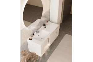 Тумба с раковиной Sanvit Рольф 120 L белый глянец - 3