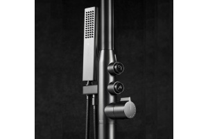 Смеситель напольный Black&White Universell черный матовый - 3