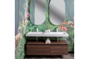 Тумба Armadi Art Flat Valessi Uno-S 140 подвесная темное дерево