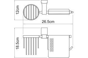 Держатель туалетной бумаги Wasserkraft Exter K-5259 с держателем освежителя воздуха - 3